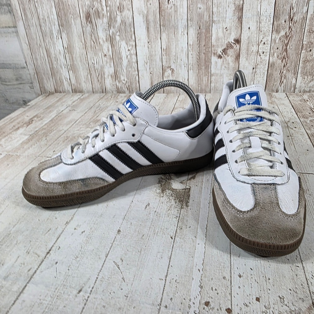 Adidas Samba OG White Black Gum Sole Leather Sneakers IE3675 Womens 6 - Picture 8 of 8